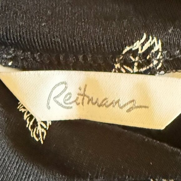 Reitmans viscose top shirt short sleeved with feather print - Picture 9 of 12